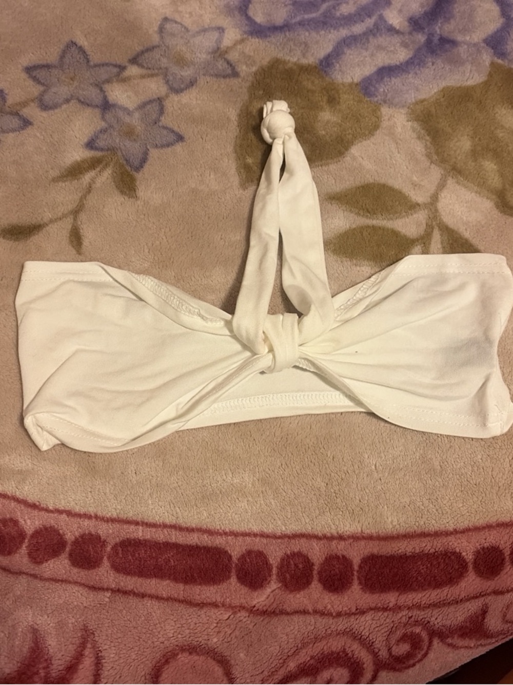 SHEIN White Knot-Front Bandeau Bikini Top each one $12 they are all size meduim